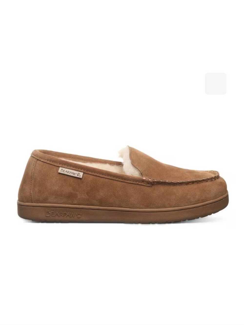 NWT Bearpaw Sheep Fur Lined Moccasin Brian Slippers Size Men's 8